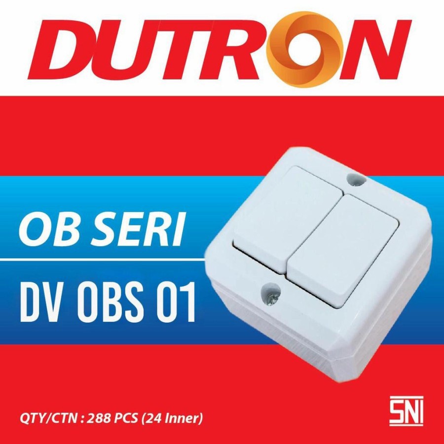 Saklar Double Dutron OB Saklar Seri Dutron OB Outbow Ditempel - DV-OBS-01