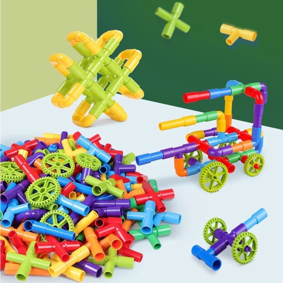 Pipe Puzzle Education ORIGINAL block pipa mainan edukasi anak