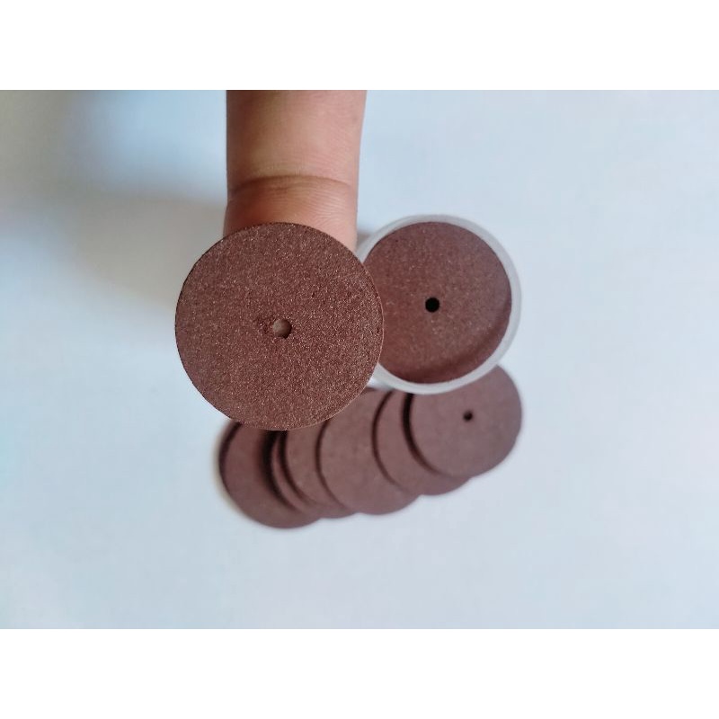 Mata potong mini grinder bor tuner resin coklat 30pcs besi stenlis