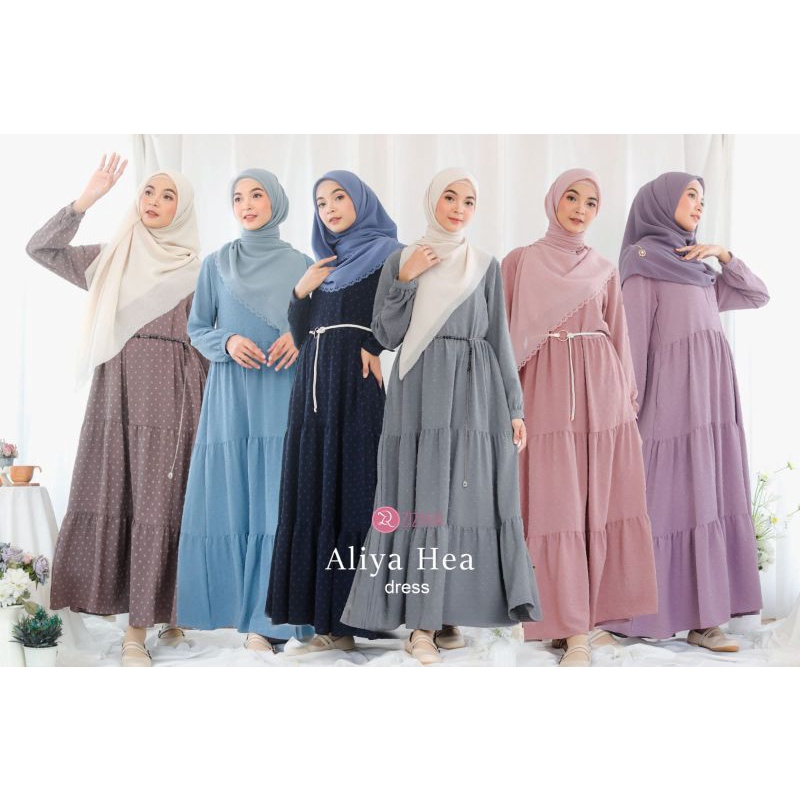 ZIZARA - ALIYA HEA DRESS BY ZIZARA- BAHAN RAYON CRINKLE URAGIRI/ DRESS ZIZARA/ GAMIS POLOS/ GAMIS BU
