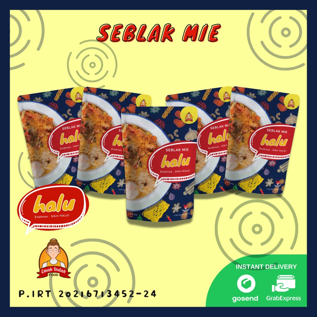 COMBO HALU! 5PC SEBLAK MIE HALU - EMAK INDAH FOOD