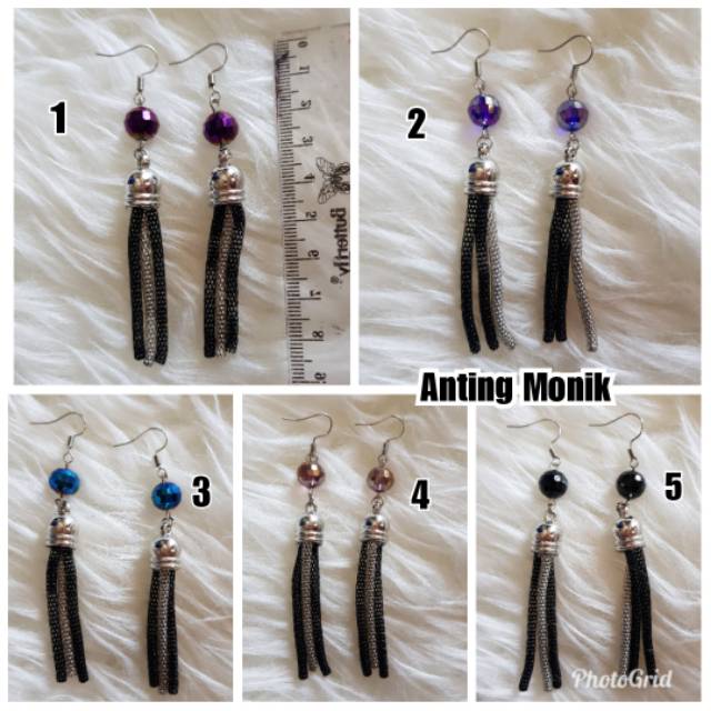 Anting Monik Cantik Murah Anting Korea Panjang Aksesoris Cewek Wanita