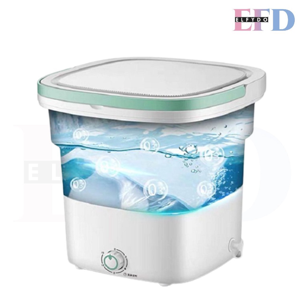 ELFYDO HL0356 Mesin Cuci Lipat Mini Portable Folding Washing Machine Kapasitas 2.8kg