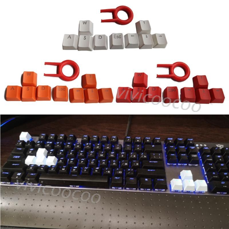 Vivi Keycap Keyboard 9 Tombol Pbt Wasd/Esc/Directional Dengan Penarik Key Cap Untuk Mx Switch