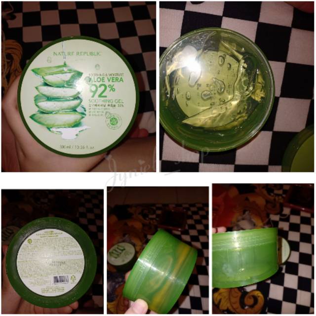 Nature Republic Aloe Vera Shooting Gel 92% ORIGINAL 1000000 %  Palsu? Uang kembali 100% 