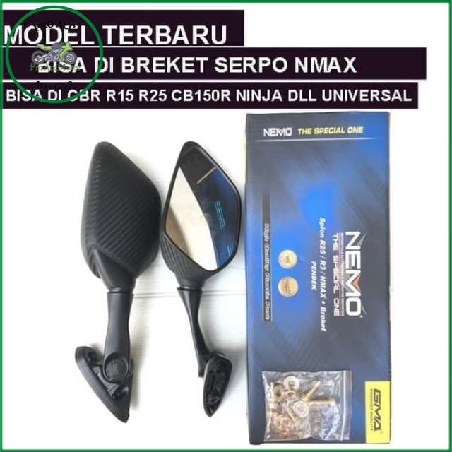 Spion Nmax Xmax PCX ADV Lexi R15 R25 tangkai pendek