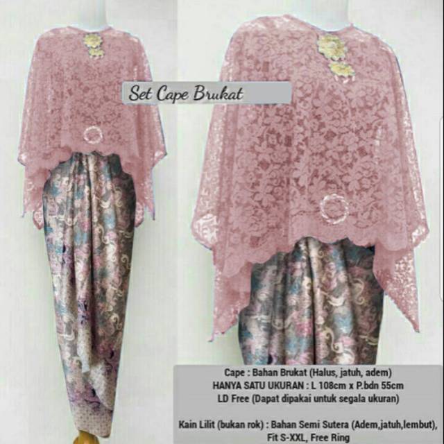 02 Fashion Cape brukat set