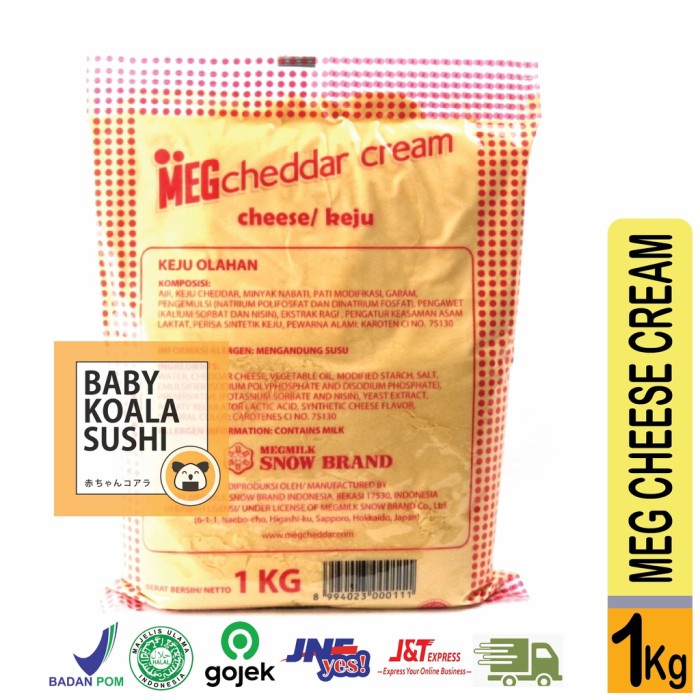 MEG CHEESE Keju Cheddar Cream 1 Kg Halal │ Chedar