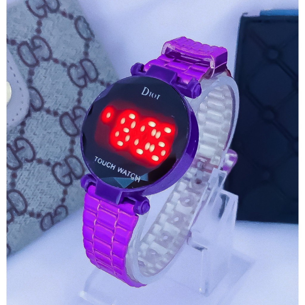 [✅COD]JAM TANGAN WANITA LED DIGITAL TOUCH WACTH TALI RUBBER CANTIK IMPORT MURAH