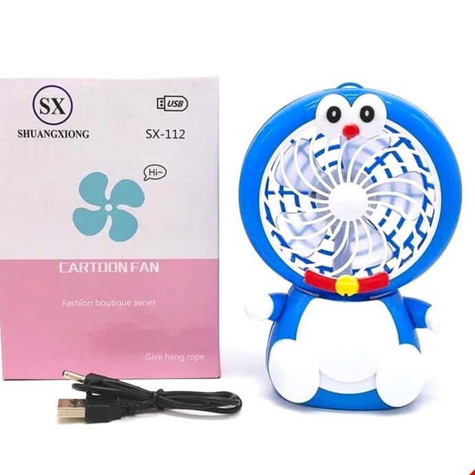 COD Kipas Angin Meja - Mini Fan Karakter SX-112 HELLO KITTY / DORAEMON - HELLO KITTY