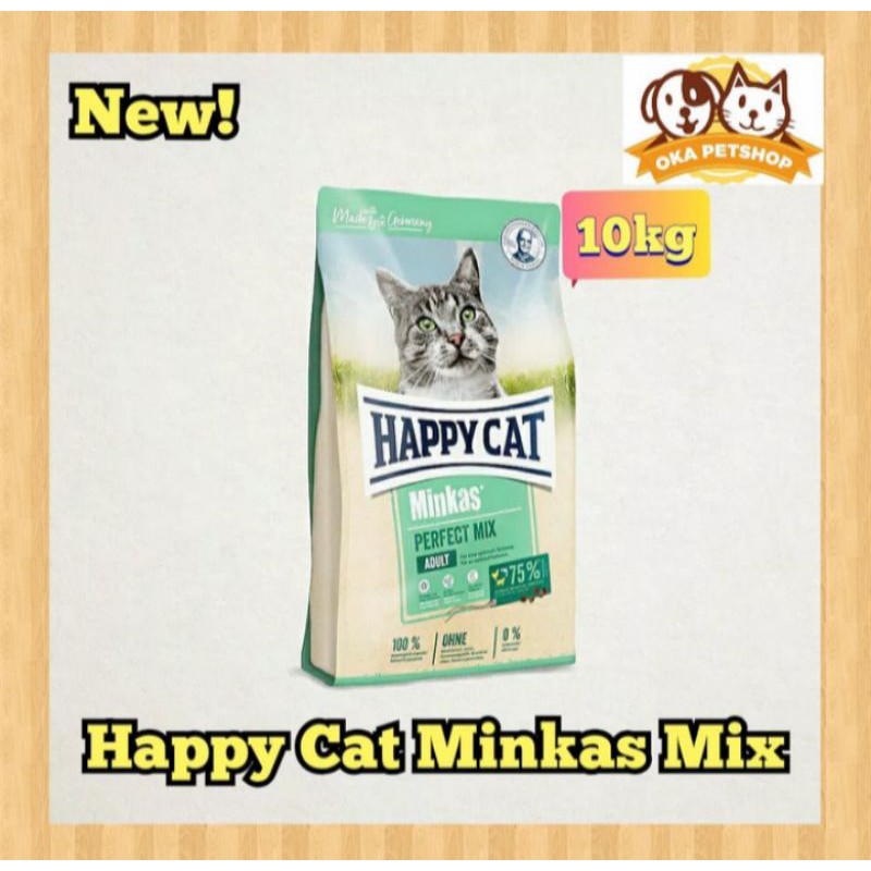 Happy Cat Minkas Perfect Mix Adult 10kg Freshpack - Happy Cat Lamb&amp;Fish (Link GO-JEK)