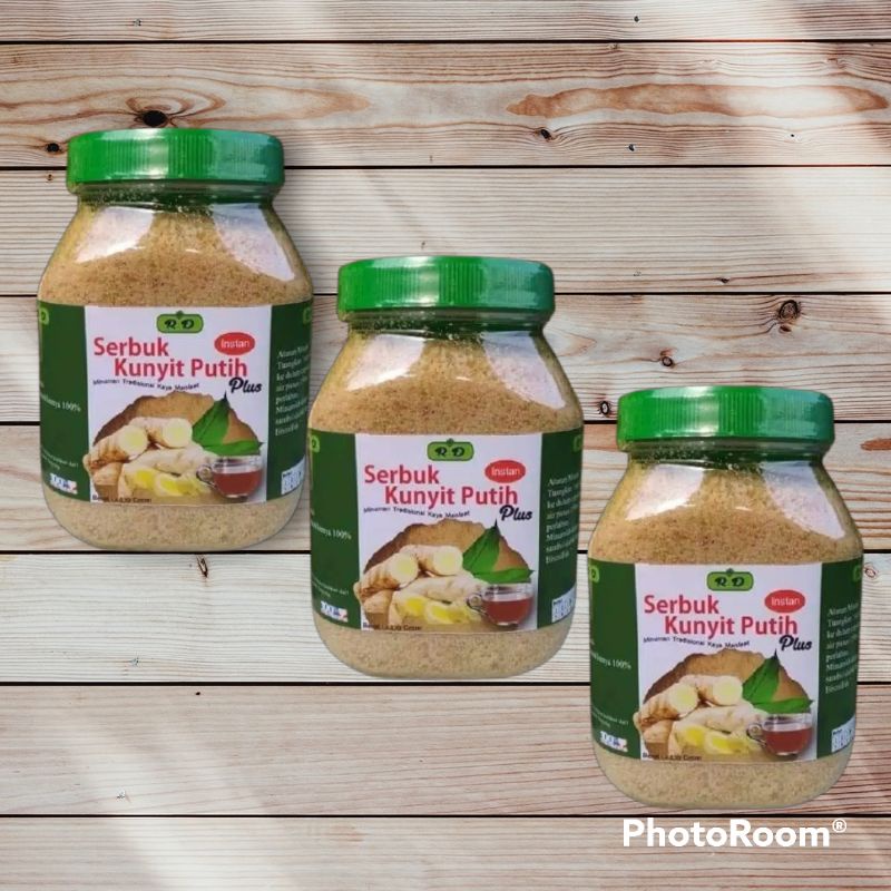 

paket 3 botol/instan Kunyit Putih RD kemasan boto/bubuk kunyit putih herbal kangker