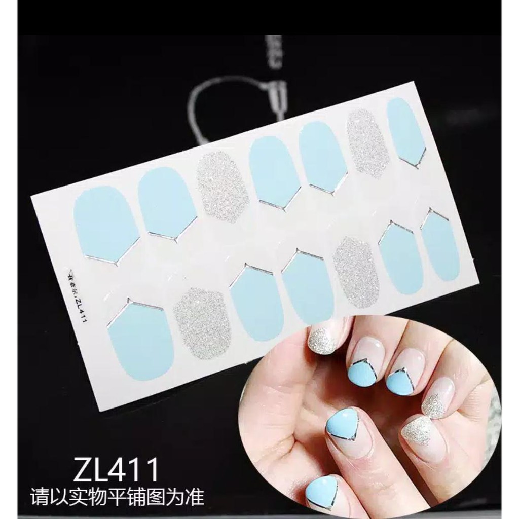 RANDOM 3D Nail sticker Waterproof for Women ( free buffer/kikir)