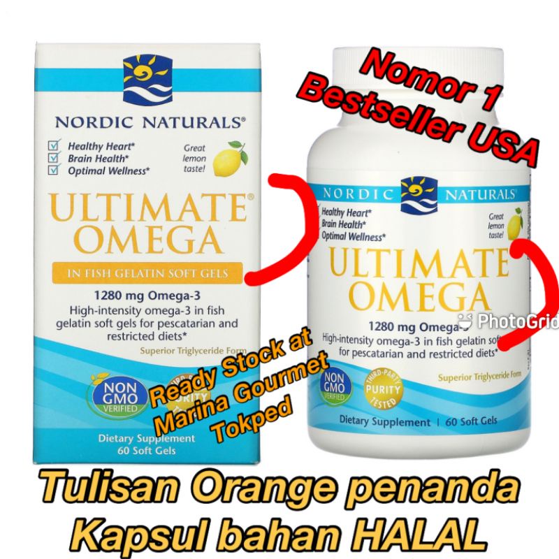 suplemen Omega 3 Ultimate ori USA kapsul Halal