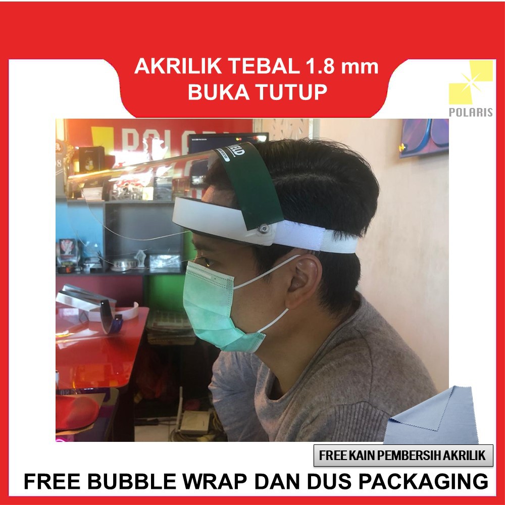 MASKER MUKA AKRILIK MASKER WAJAH ACRYLIC BUKA TUTUP