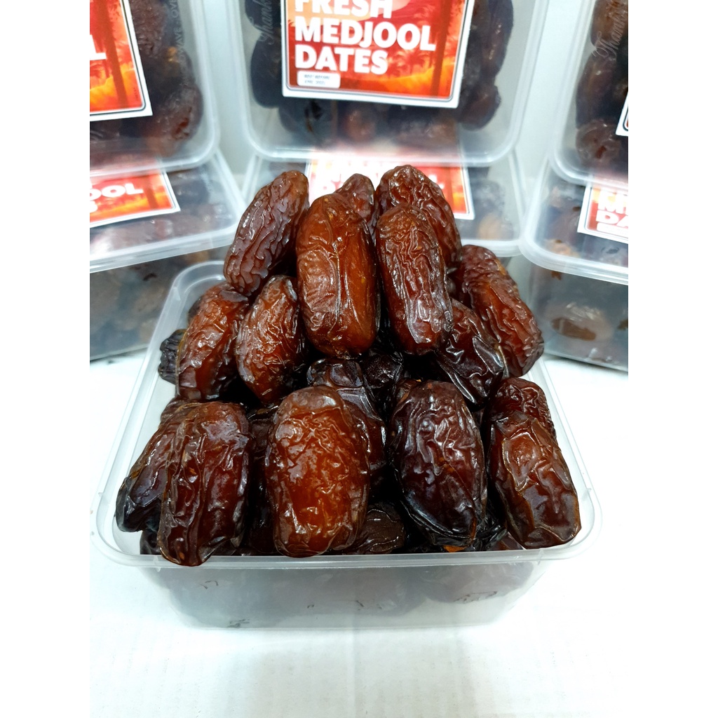 Medjool Fresh Date 1kg - Kurma Medjol Dates palestine / Natural Delight Jumbo / Oleh Oleh Haji