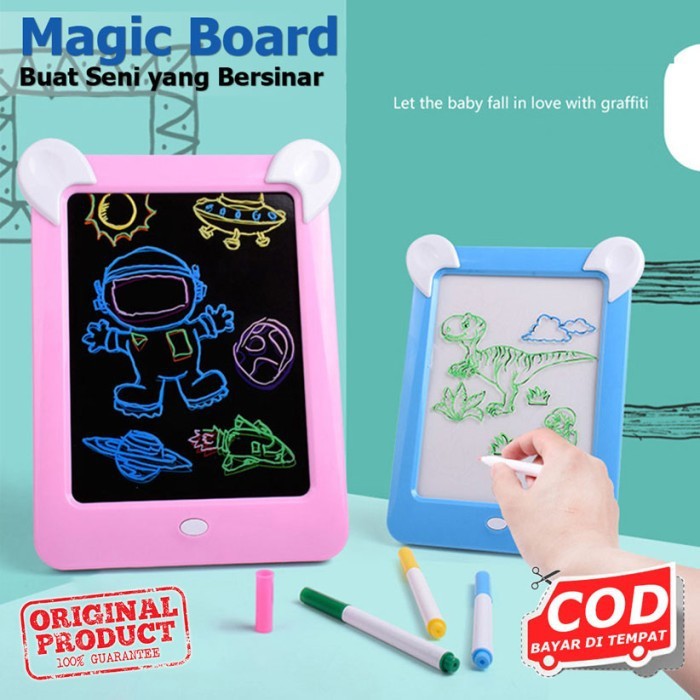 

Magic Board Drawing LED Nyala - Papan Gambar Anak 3D Ada Lampu LED
