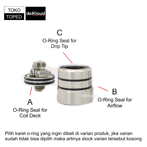 AN Karet Seal for NITROUS R.D.A | karet oring silikon silicon sil seal o-ring ring