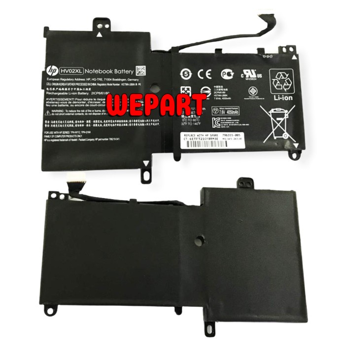 Baterai Original HP Pavilion X360 11-K000 11-K047TU HV02XL HSTNN-LB6P