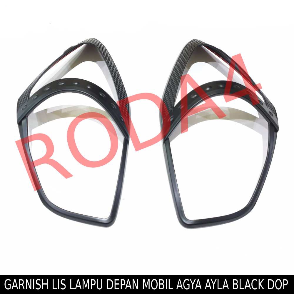 Paket Garnish Lampu Depan Belakang Dan Reflektor Agya/Ayla Hitam Doff