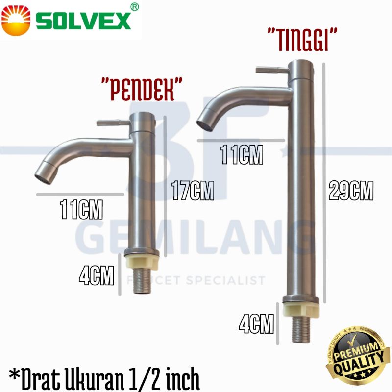 SOLVEX - KRAN WASTAFEL BAMBU STAINLESS STEEL HIGH QUALITY