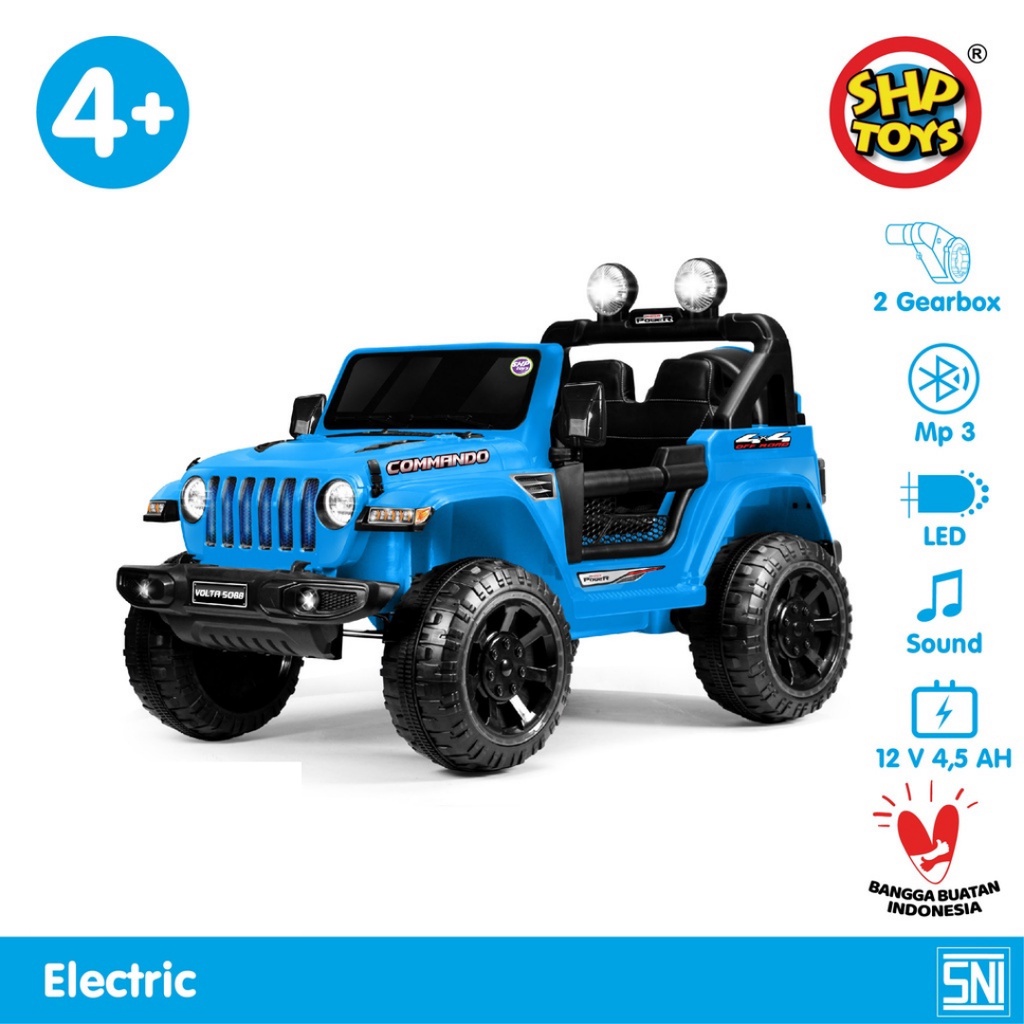 Mainan Anak Mobil Aki Jeep Commando - VOLTA 5088 - tipe Jeep-2