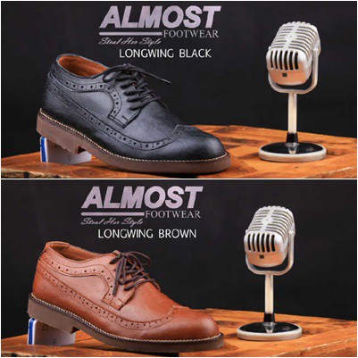 sepatu almost longwing /sepatu pria slop /cuci gudang toko glosi