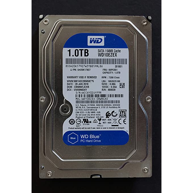 HARDDISK WDC 1 TB 7200 RPM (SATA3 6gb