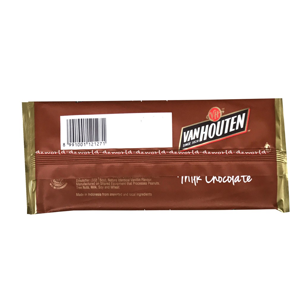 Vanhouten Full Cream Milk Chocolate 165gr Cokelat Van Hoten Vanhoten