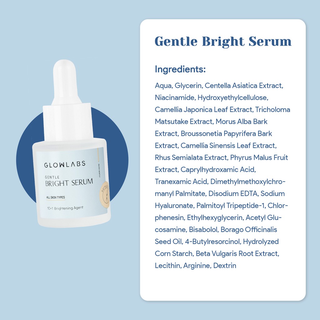 GLOWLABS Gentle Bright Serum 20ml - Serum Mencerahkan Kulit Wajah