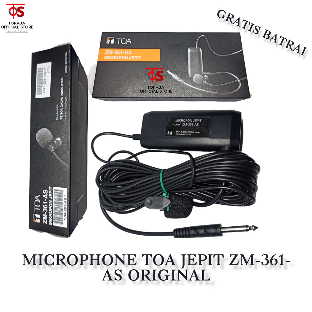 TOA Microphone Mic Jepit TOA ZM-361-AS Mikrofon Imam Mesjid