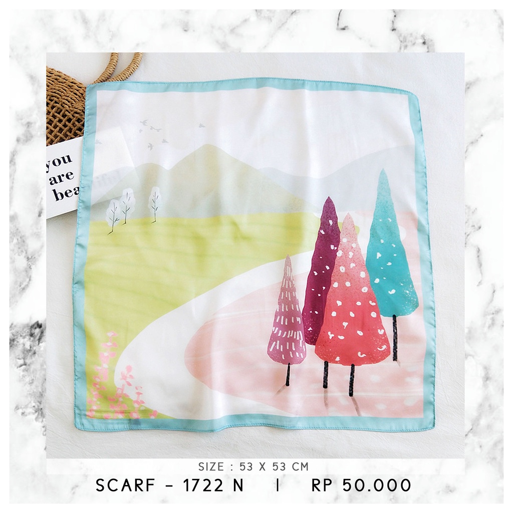 SCARF / SYAL KOREA / NECK SCARF  (SIZE 53 X 53)-1722 N