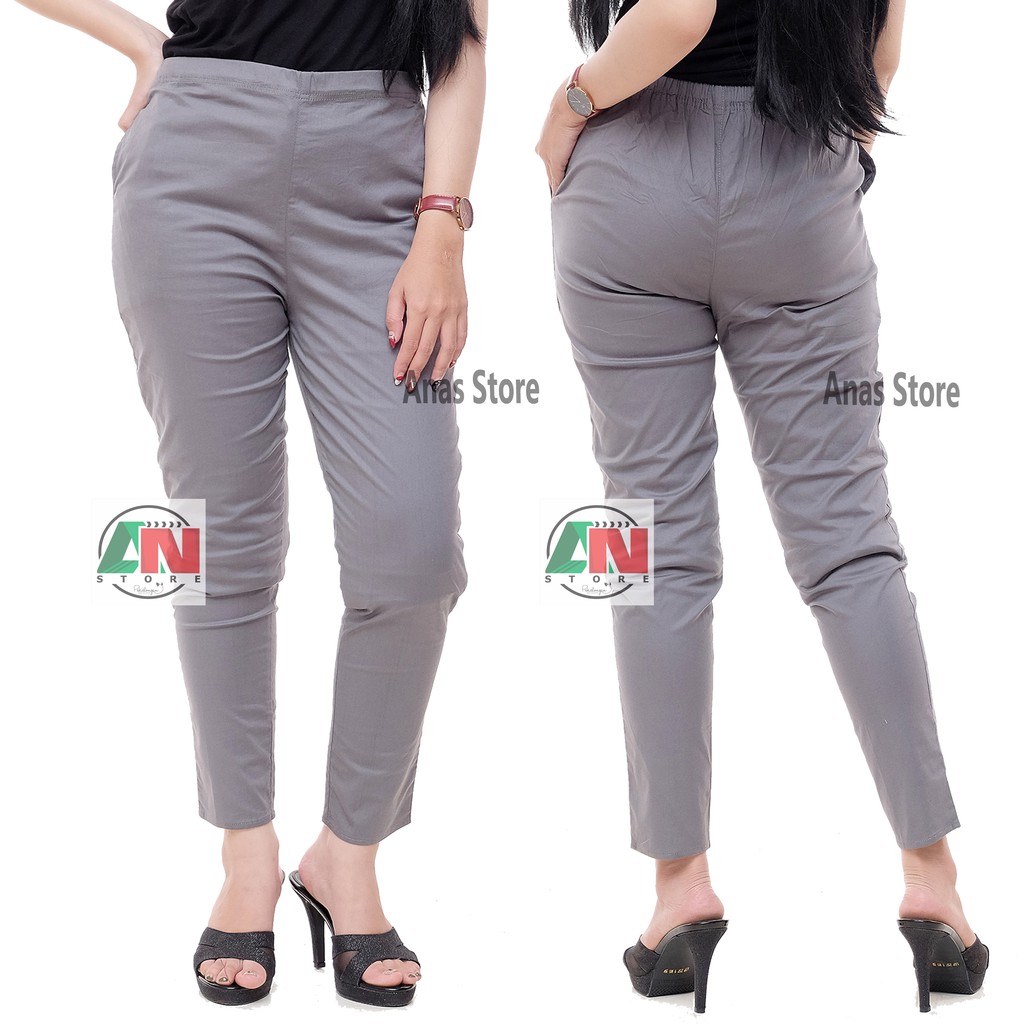 CELANA KATUN ANTI BEGAH JUMBO SIZE XXL  BASIC COTTON PANTS CELANA PANJANG STRETCH