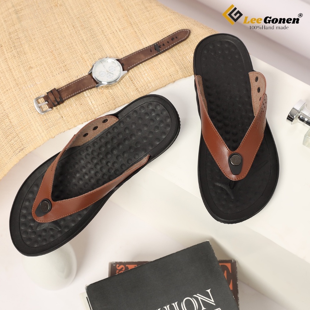 Sandal Sendal Pria Slop Pria Casual Sepatu Sandal Karet Selop Kulit Pria Kekinian Slip On Kondangan 