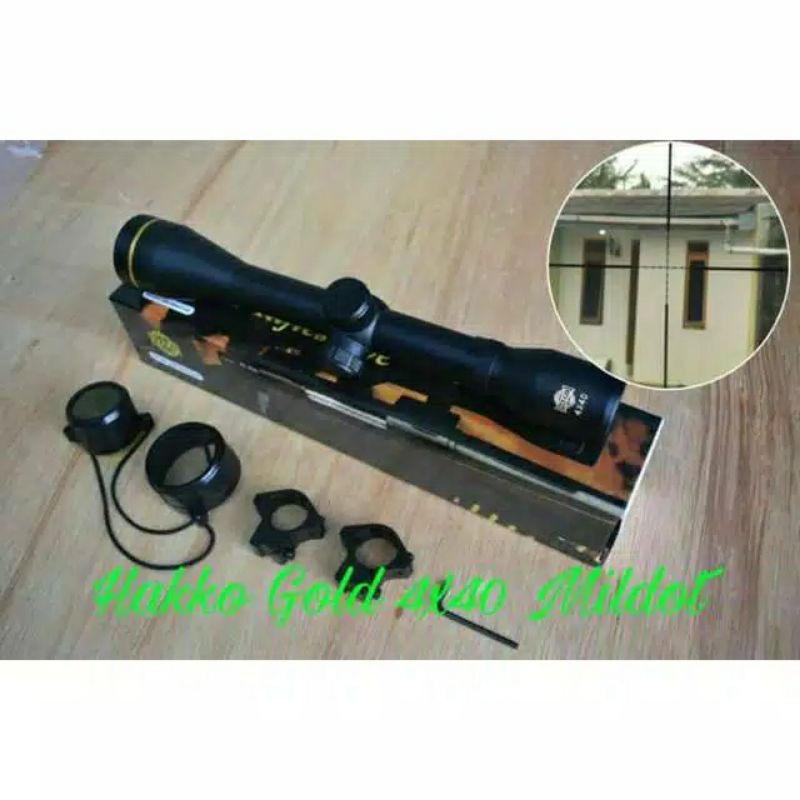 Teleskop/telescope hakko rig gold 4x40 murah/ teropong teleskup