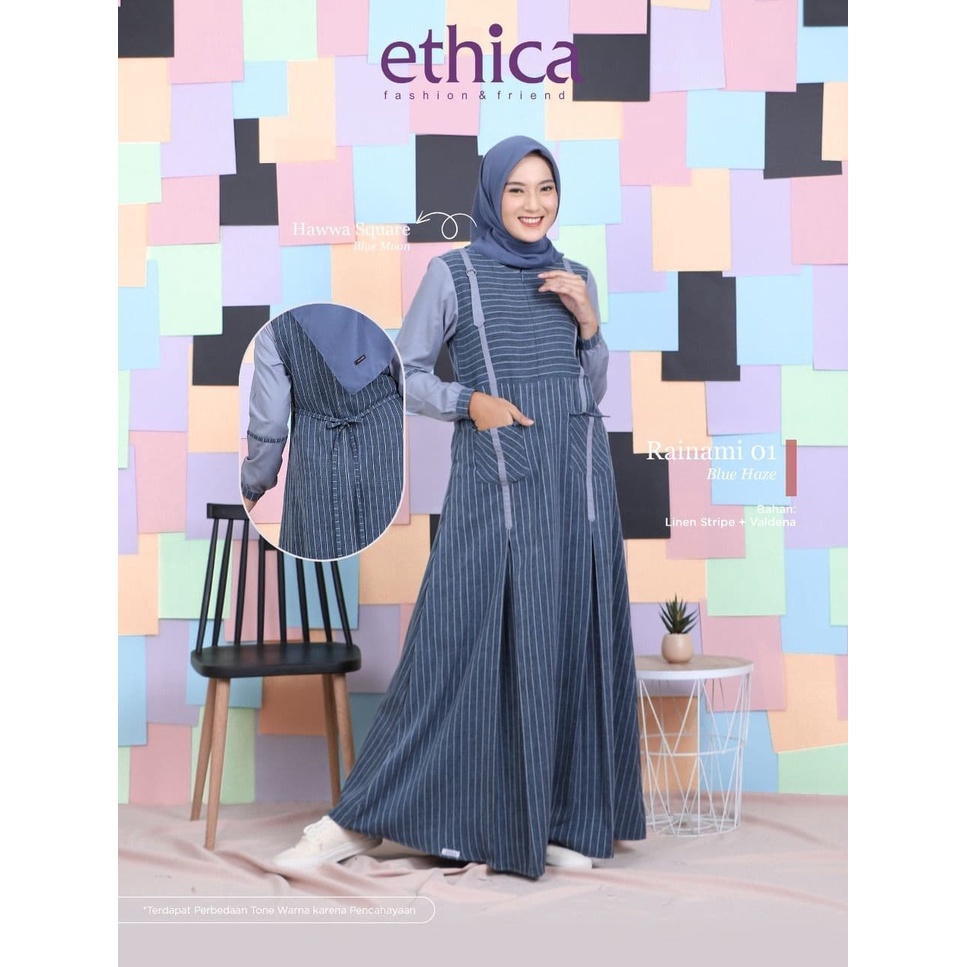 DRESS ONLY ETHICA ORIGINAL RAINAMI 01 BLUE HAZE RAINAMI 01 MAROON RAINAMI 01 ROSE TAUPE (DO) GAMIS D