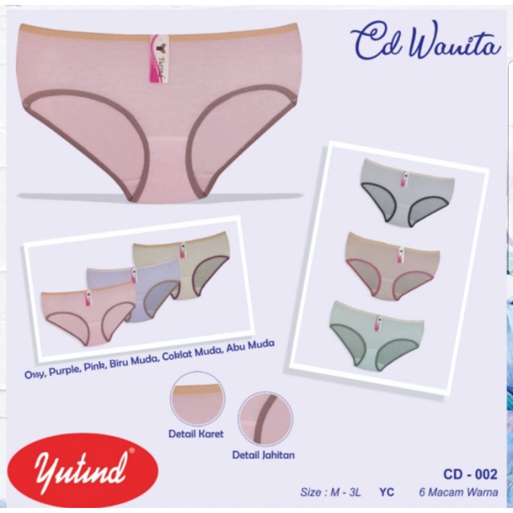 [[ 3 & 6 Pcs ]] Celana dalam Wanita Dewasa | Yutin CD-002 | Zulan Shop