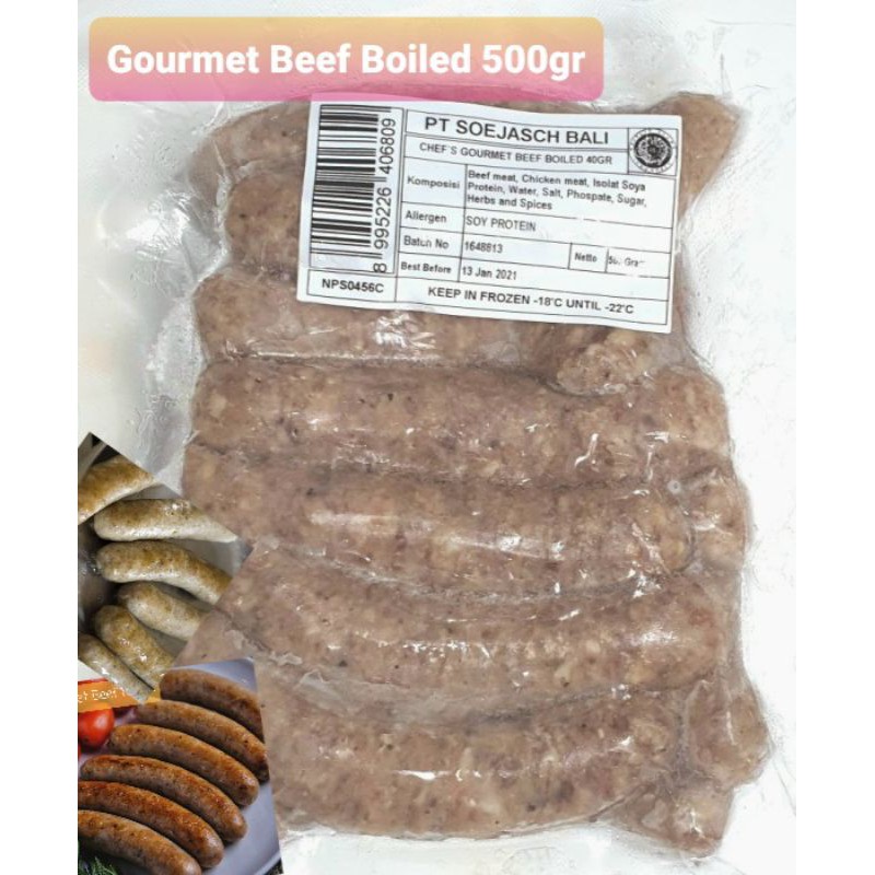 

Sosis Gourmet Boiled Beef / sosis sapi dari daging giling by Soejasch