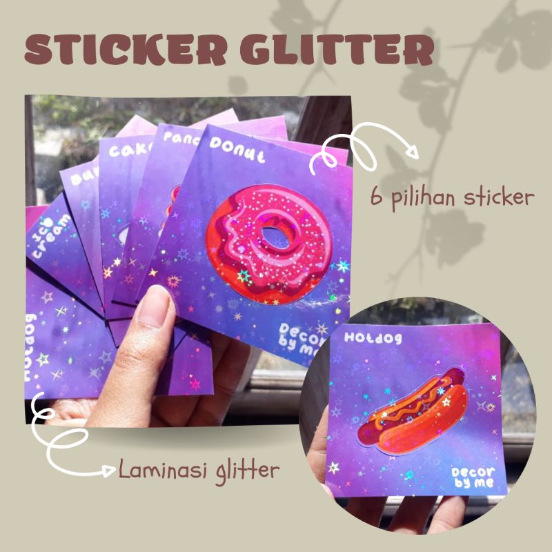 

Sticker Food Hologram Glitter