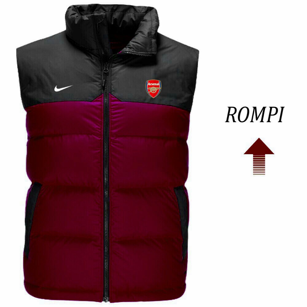Jaket Rompi Merah Maroon Logo Arsenal