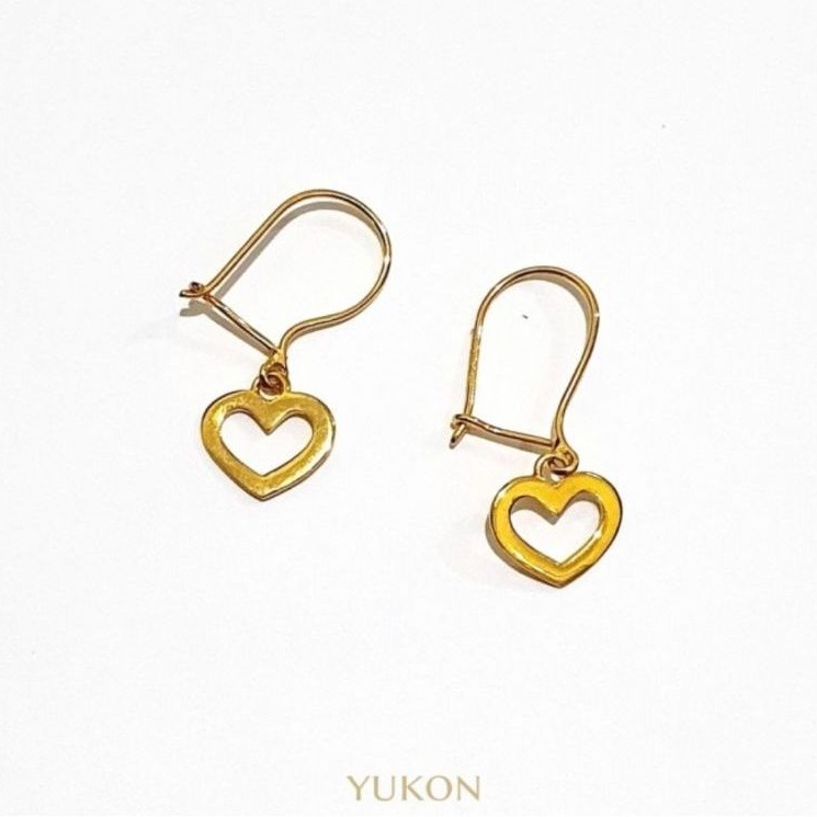 Anting Remaja Wanita Love Hati Kadar 875 20 Karat 20k Anting Cantik Daily Wear Earring Collection Je