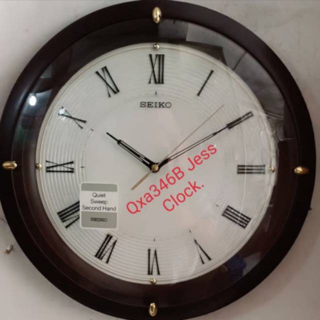 Qxa346 Jam dinding Seiko Body Kayu