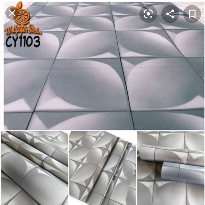 WALLPAPER STICKER / WALLSTICKER CY1103 MOTIF GEOMETRI GREY