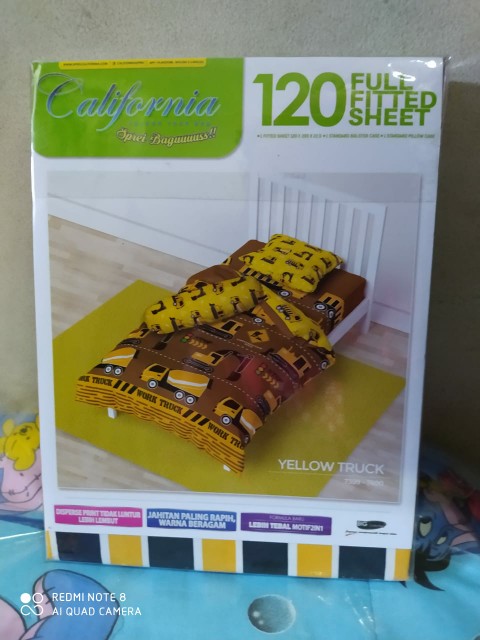 California Sprei Abstrak Adem Murah 120x200 Bahan Katun Sprey Kalifornia Anak - Ijn Plaza
