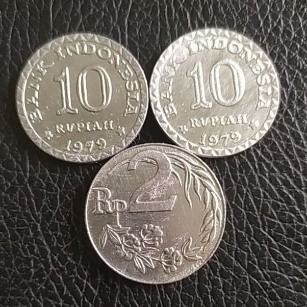 uang kuno koin mahar 22 rupiah 3 keping