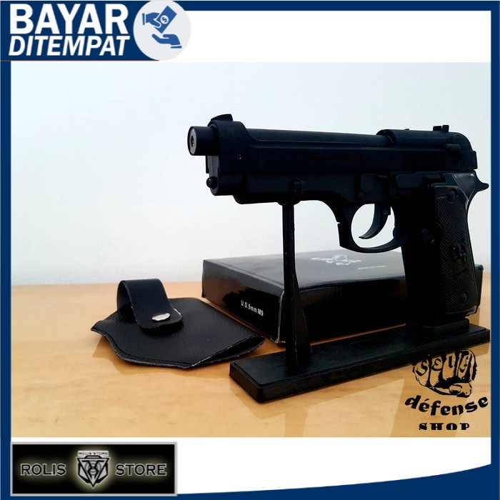 PROMO COD Korek Api Pistol 1:1 Pietro Beretta M9 Full Black