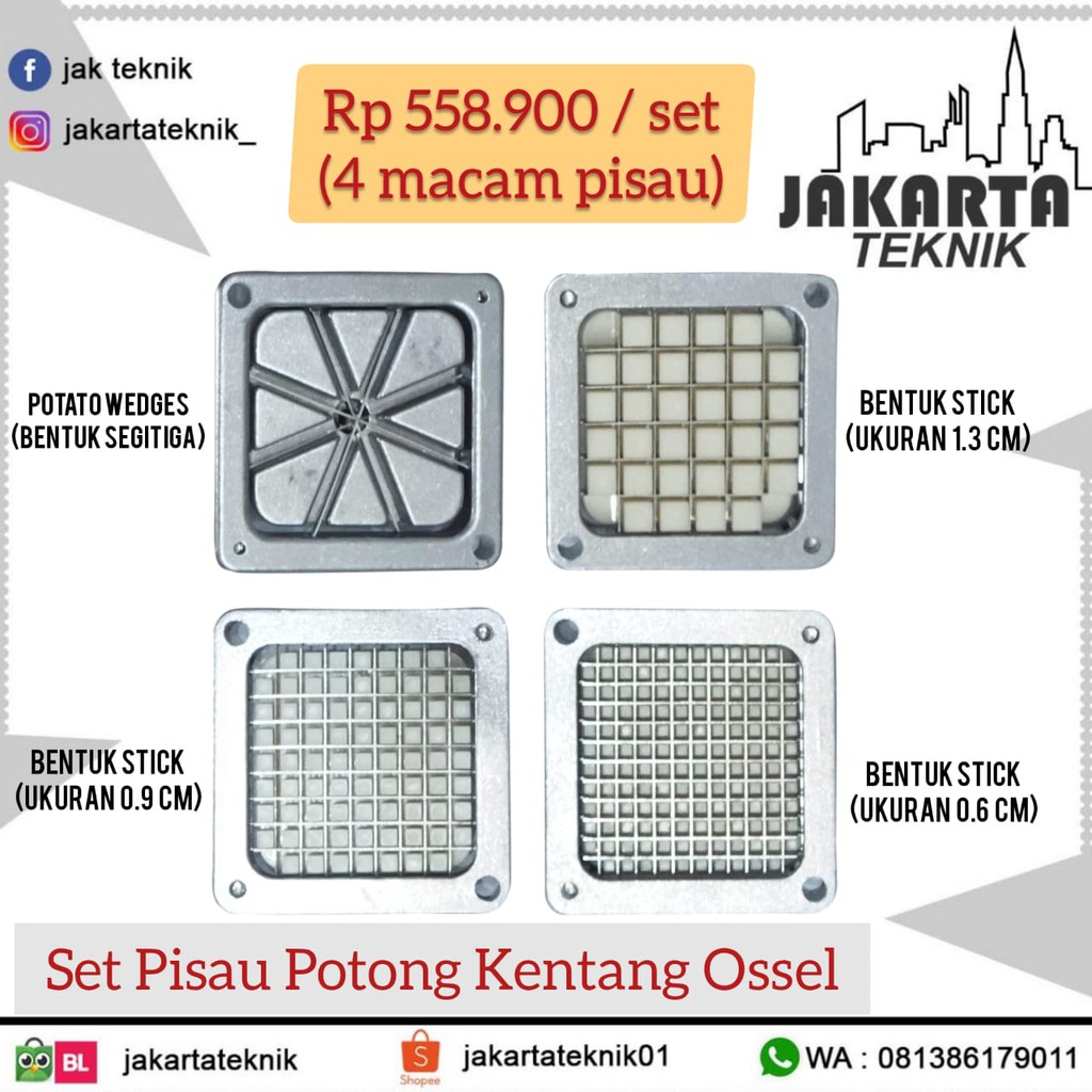 Pisau Potong Kentang Set Ossel