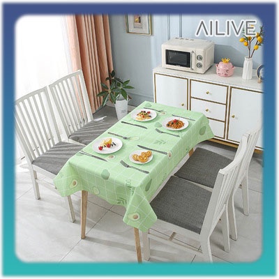 AILIVE TAPLAK MEJA PERSEGI BAHAN PEVA ANTI AIR TAPLAK MEJA MAKAN RUANG TAMU
