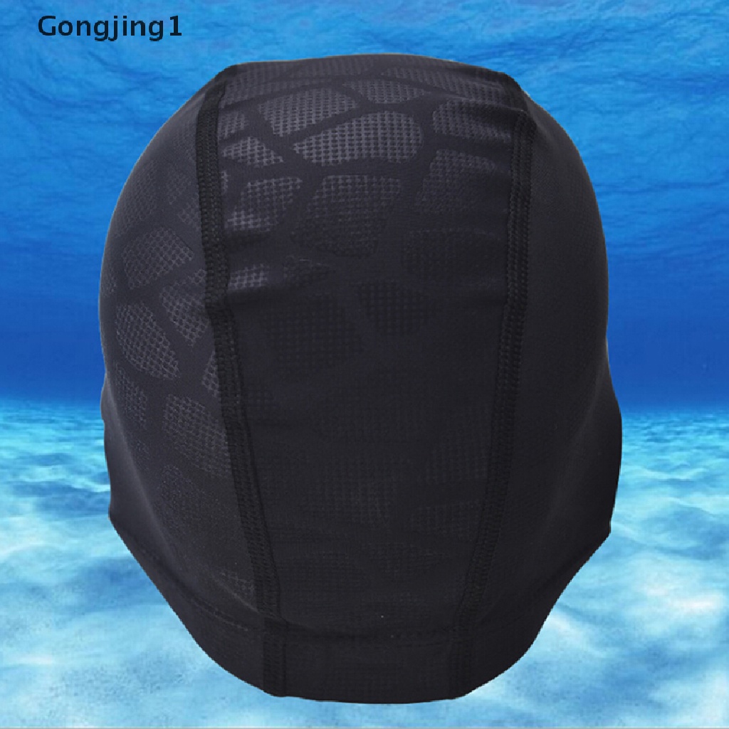 Gongjing1 Topi Renang Dewasa Bahan Nilon Elastis Flexible Tahan Lama Untuk Musim Panas