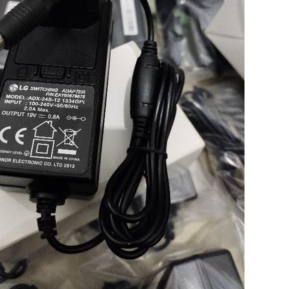 ➬ ADAPTOR ADAPTER CHARGER CASAN TV LG MONITOR LG LAYAR LG 19V-0.8A PLUG IN ORIGINAL LG ASLI 100% ➺